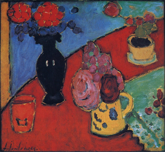 Alexey von Jawlensky - Still Life with Vase & Jug 1909 | Dimensions 4716 x 3465 pixels