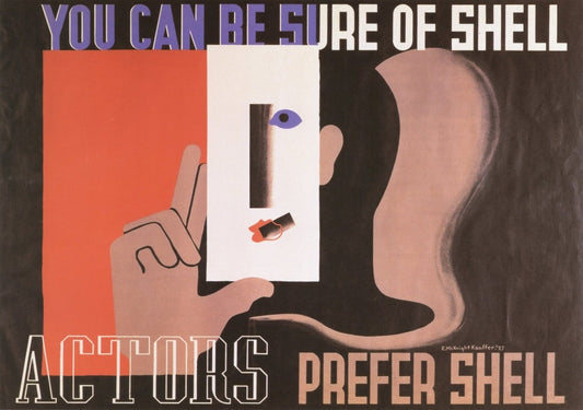 Edward McKnight Kauffer (1890-1954) - Actors Prefer Shell | Dimensions 6240 x 4392 pixels