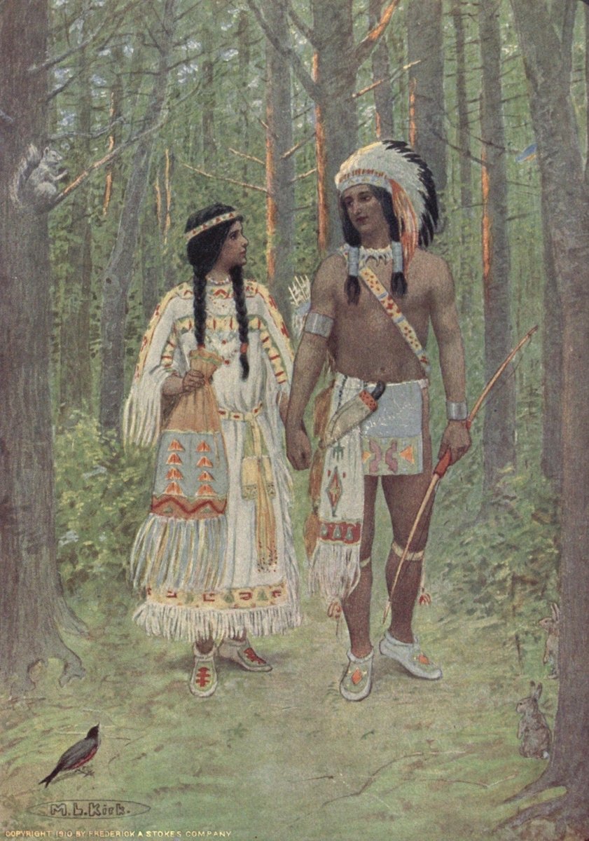 The Story of Hiawatha 1910 - Maria Kirk - 12 images | Dimensions 1780 x 2540 pixels