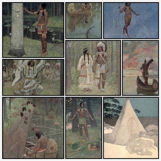 The Story of Hiawatha 1910 - Maria Kirk - 12 images | A snapshot of some of the images