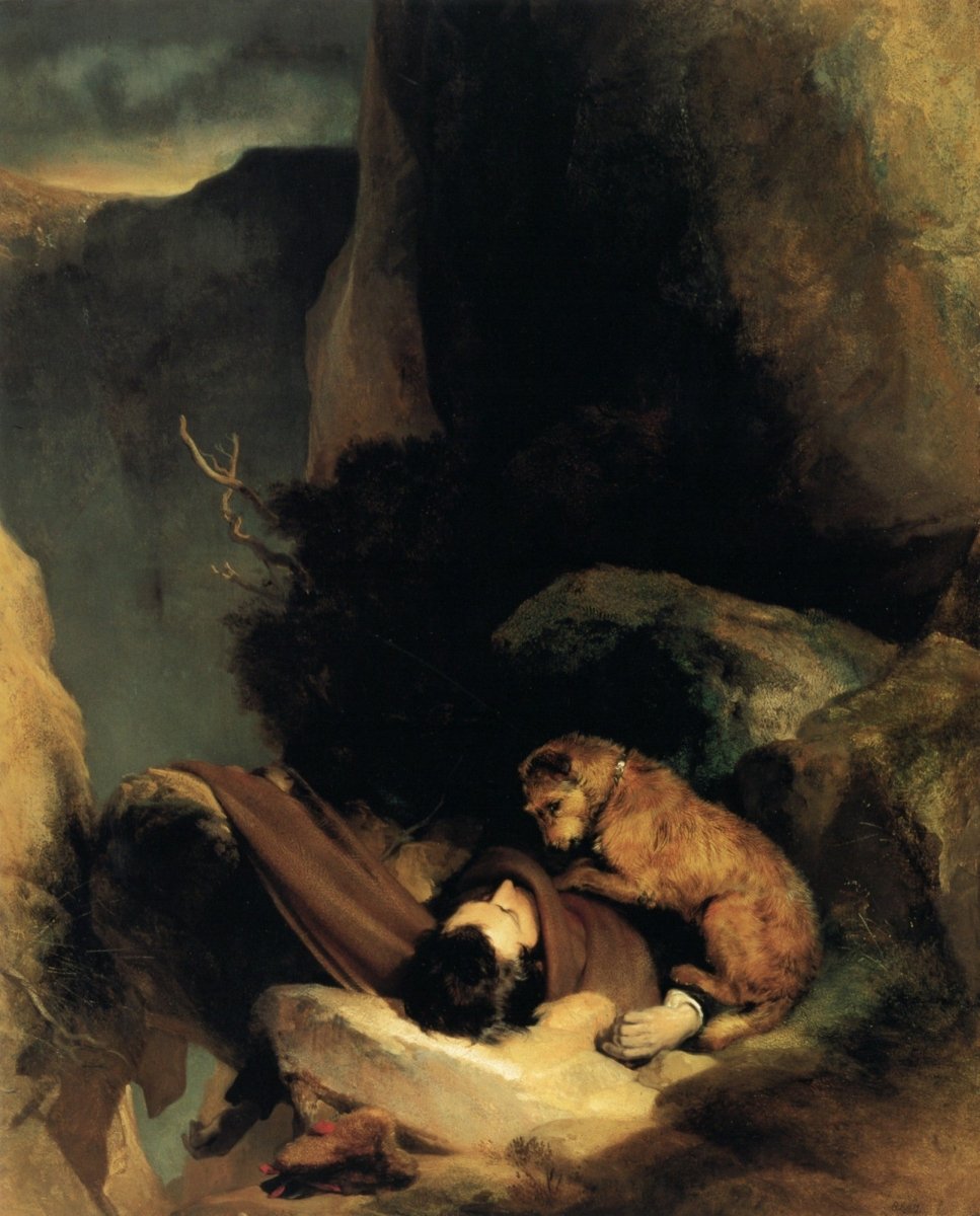 Edwin Landseer - Attachment (1829) | Dimensions 4488 x 5568 pixels