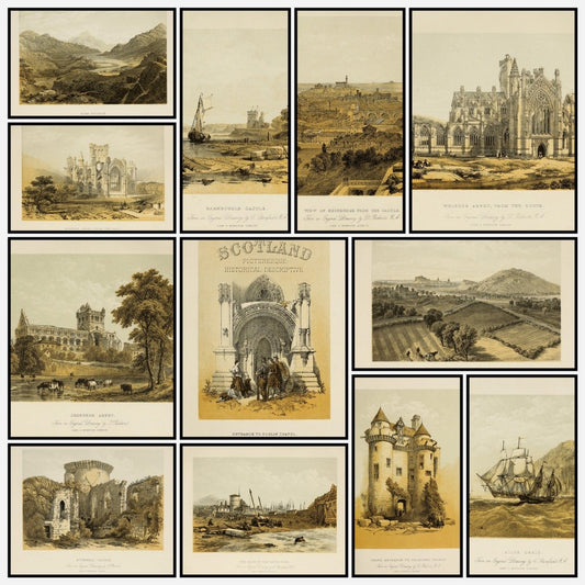 Scotland 1840 - David Roberts - 64 images | A snapshot of some of the images