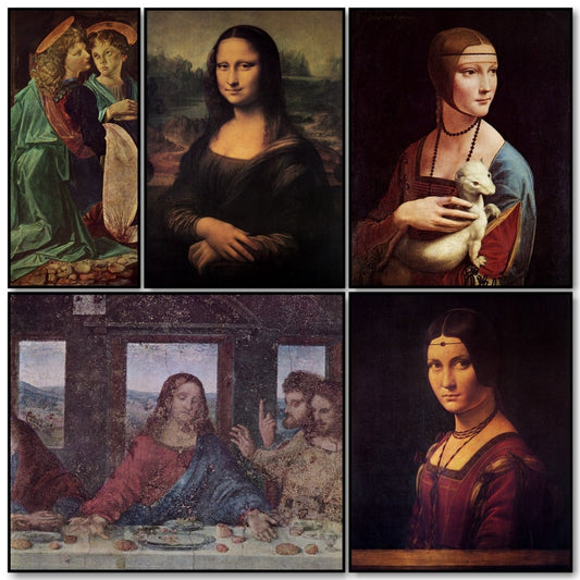 Leonardo da Vinci Public Domain Images including Mona Lisa | A snapshot of some of the images