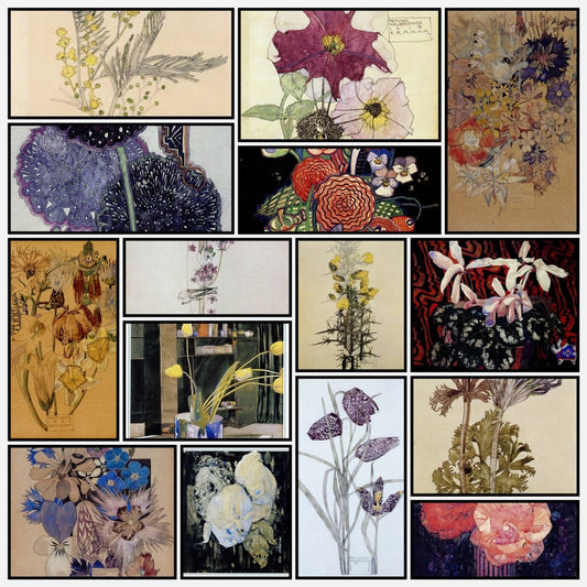 Charles Rennie Mackintosh Flower Portraits in the Public Domain | A snapshot of some of the images