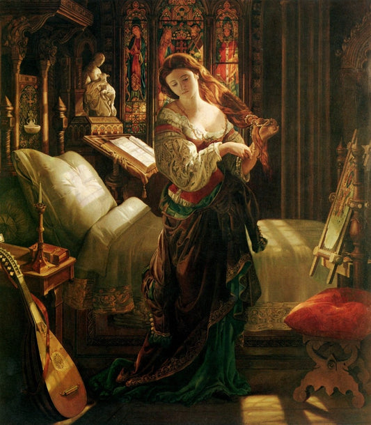 Daniel Maclise - Madeline after Prayer 1868 | Dimensions 5960 x 6820 pixels