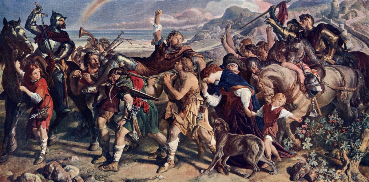 Daniel Maclise - The Earls of Desmond & Ormond | Dimensions 6580 x 3240 pixels