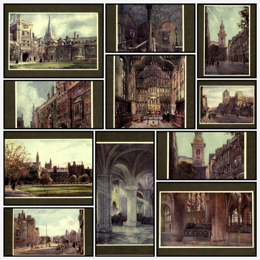 Fifty water-colour drawings of Oxford 1912 William Matthison | A snapshot of some of the images