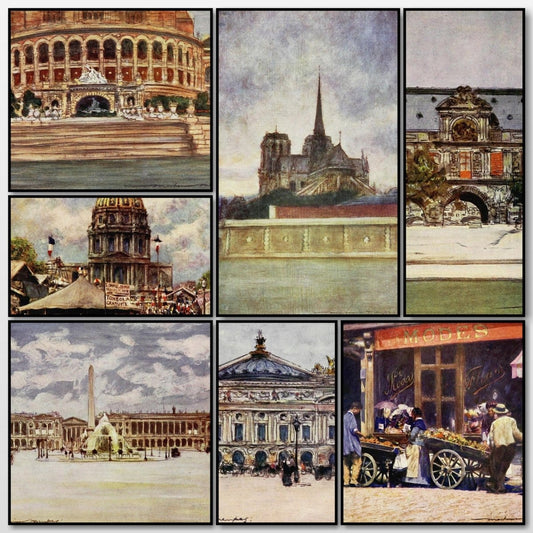 Paris 1909 - Mortimer Menpes - 74 images | A snapshot of some of the images