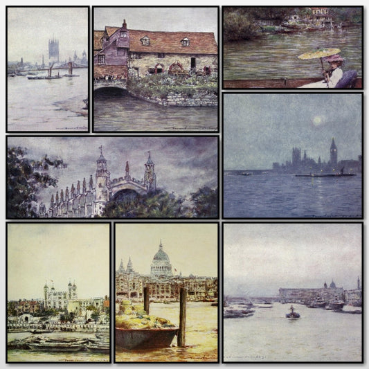 The Thames, 1906 - Mortimer Menpes - 53 images | A snapshot of some of the images