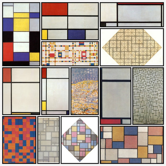 Piet Mondrian Artwork in the Public Domain | A snapshot of some of the images