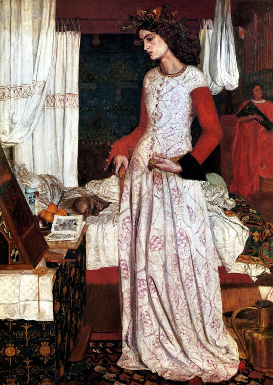 William Morris - Queen Guinevere or La Belle Iseult 1858 | Dimensions 6066 x 8532 pixels
