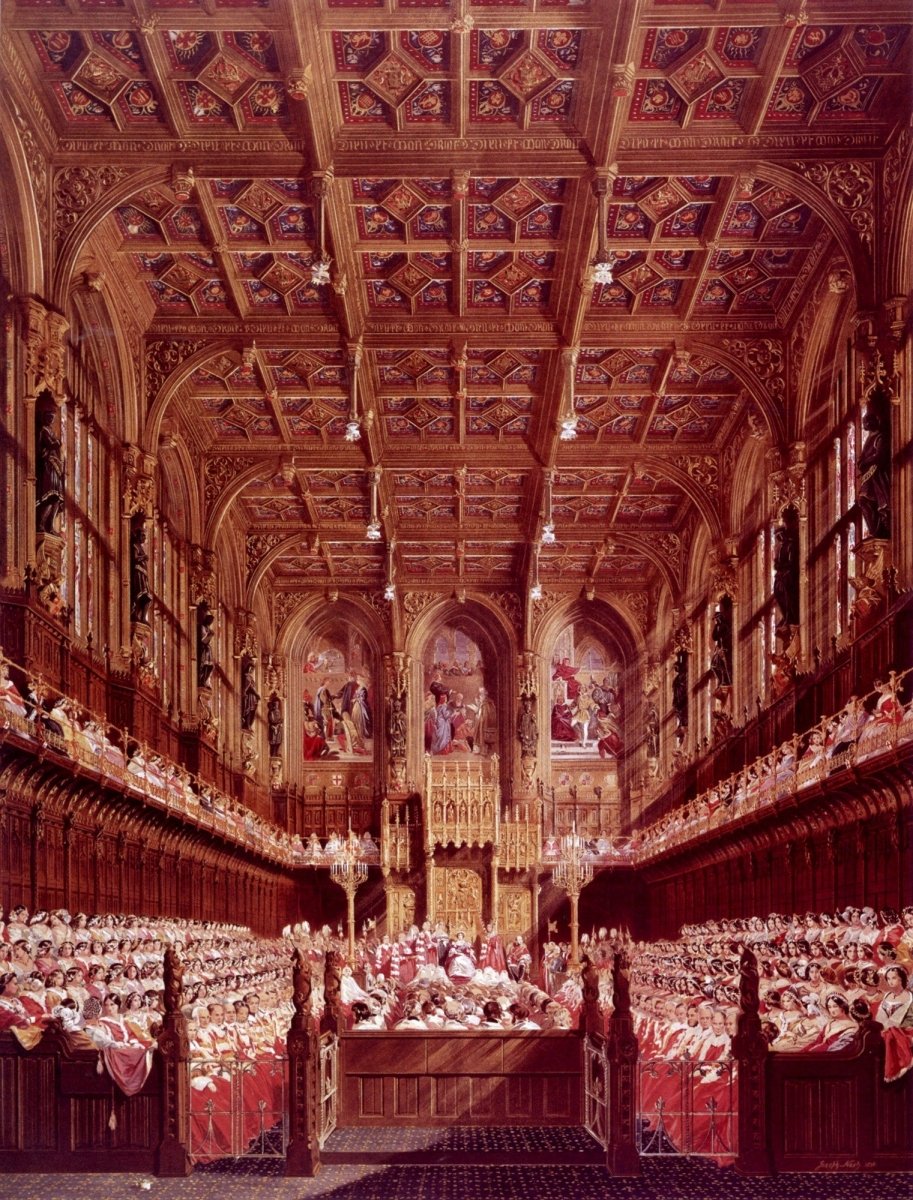 Joseph Nash (1809-1878) - Queen Victoria Opening Parliament | Dimensions 4977 x 6543 pixels