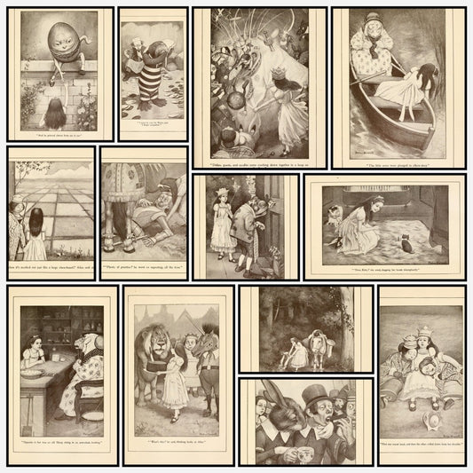 Through the Looking Glass 1902 - Peter Newell (1862-1924) - 40 images | A snapshot of some of the images