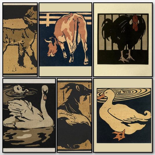 The Square Book of Animals 1899 - William Nicholson | A snapshot of some of the images