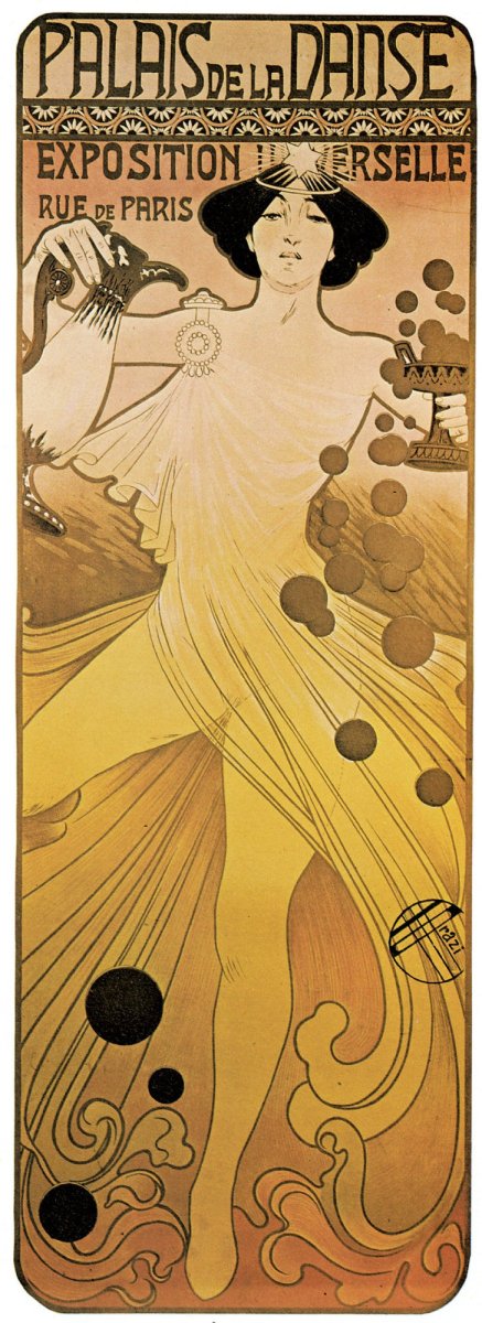 Manuel Orazi (1860-1934) - Palais de la Danse 1900 | Dimensions 4725 x 12989 pixels