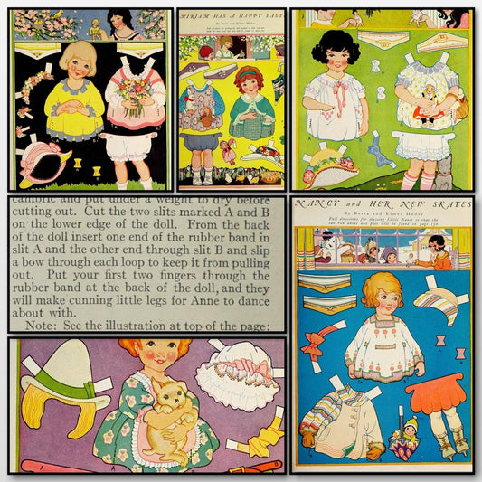 Paper Dolls Collection - 7 vintage images | A snapshot of some of the images