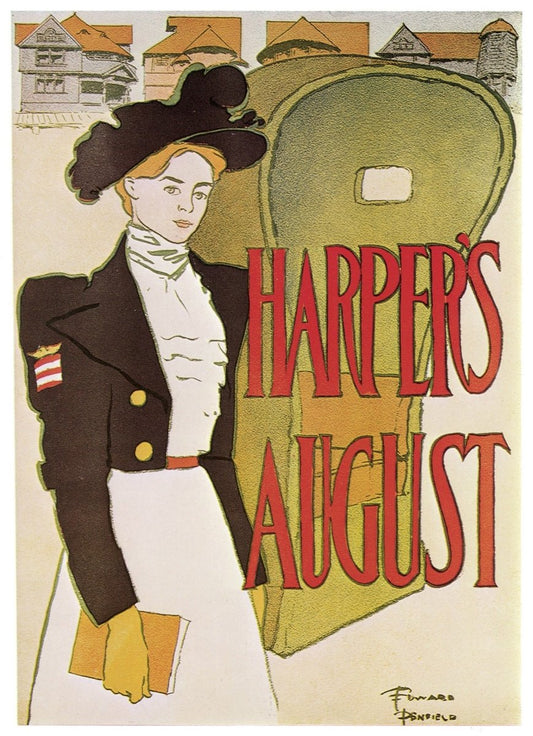Edward Penfield (1886-1925) - Harper's August 1897 | Dimensions 4725 x 6522 pixels