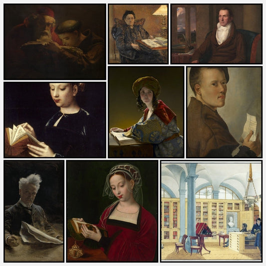 People that Read - 100 Images Vintage Art Collection | A snapshot of some of the images