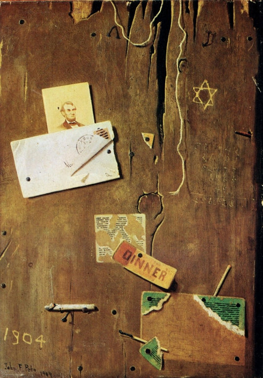 John F. Peto (1854-1907) - Lincoln & the Star of David 1904 | Dimensions 4416 x 6344 pixels