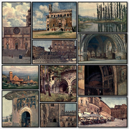 The Cities of Umbria 1905 - Alberto Pisa - 20 images | A snaphot of some of the images