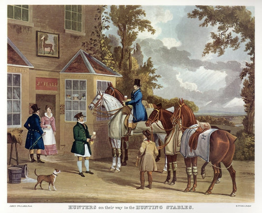 James Pollard - Hunters on their way to Hunting Stables 1829 | Dimensions 7569 x 6165 pixels