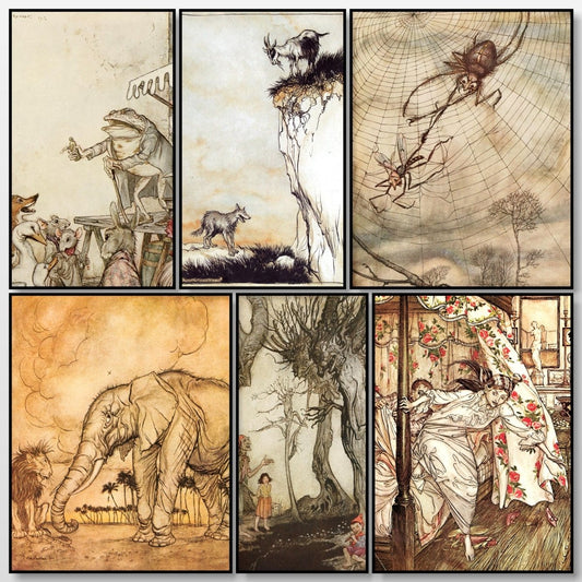 Aesop's Fables 1912 - Arthur Rackham - 13 images | A snapshot of some of the images