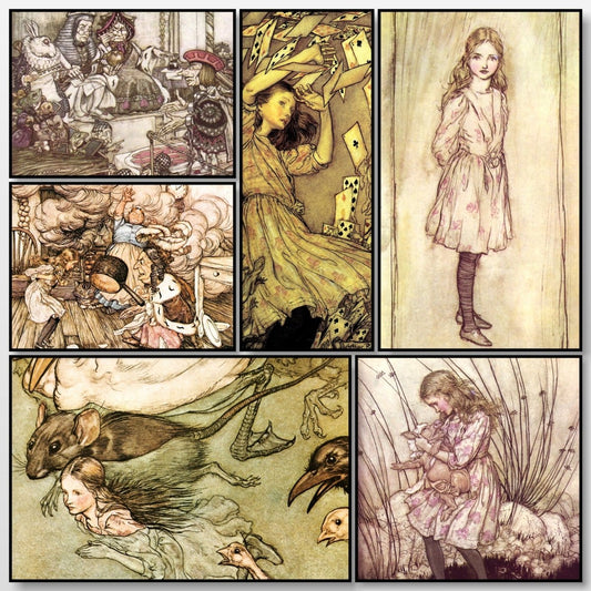 Alice's Adventures in Wonderland 1907 - Arthur Rackham | A snapshot of some of the images