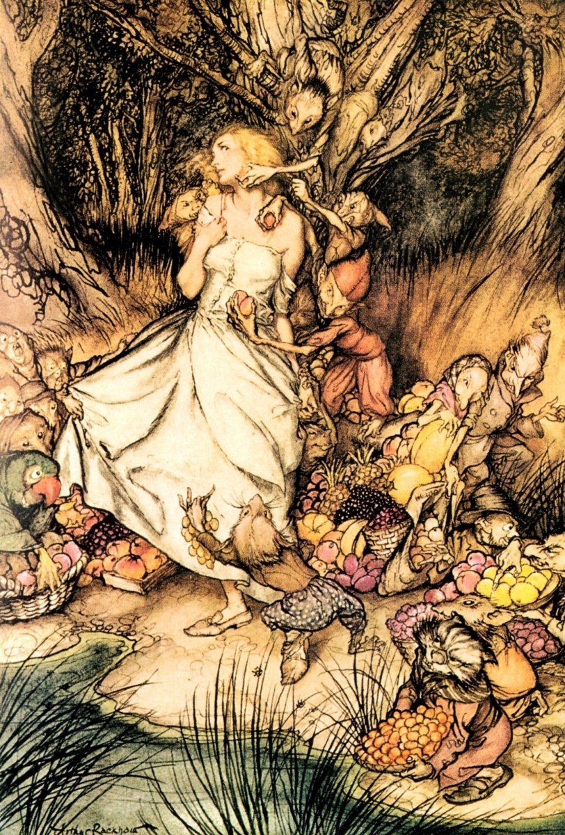 Goblin Market 1933 - Arthur Rackham - 4 images | Dimensions - 3880 x 5730 pixels
