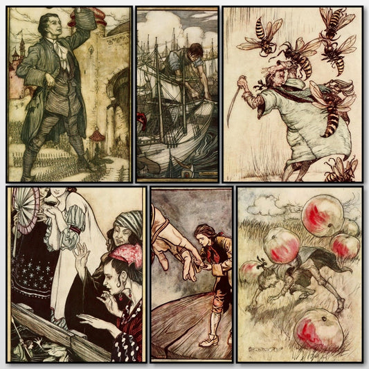 Gulliver's Travels 1909 - Arthur Rackham - 12 images | A snapshot of the images