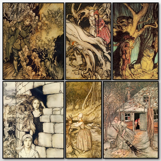 Little Brother & Little Sister 1917 - Arthur Rackham | A snapshot of some of the images
