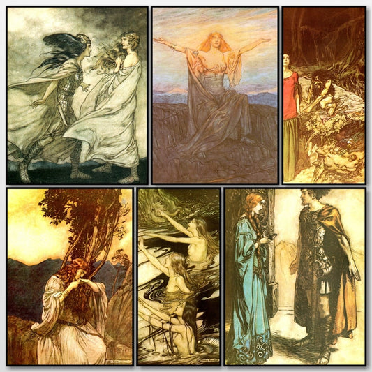 Siegfried & the Twilight of the Gods 1911 - Arthur Rackham | A snapshot of some of the images