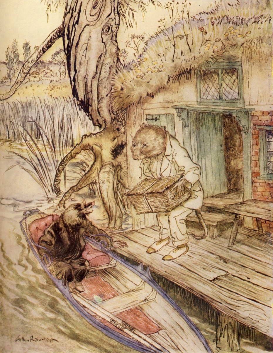 The Wind in the Willows, 1940 - Arthur Rackham - 12 images | Dimensions 1515 x 1953 pixels