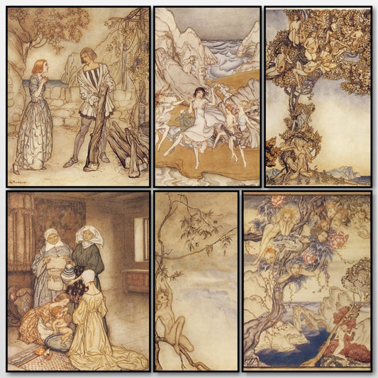 The Tempest, 1926 - Arthur Rackham - 19 images | A snapshot of some of the images