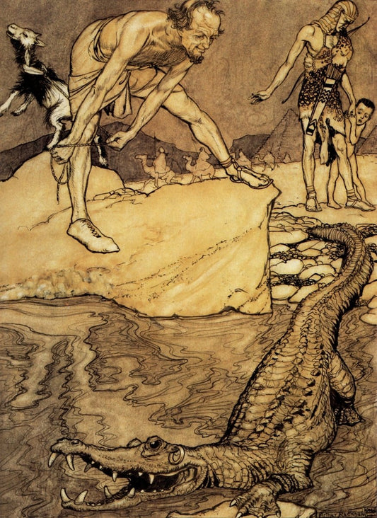 Arthur Rackham (1867-1939) - The Sacred Crocodile 1901 | Dimensions 4248 x 5832 pixels