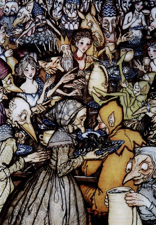 Arthur Rackham (1867-1939) - The Festival of the Elves 1932 | Dimensions 5544 x 7980 pixels