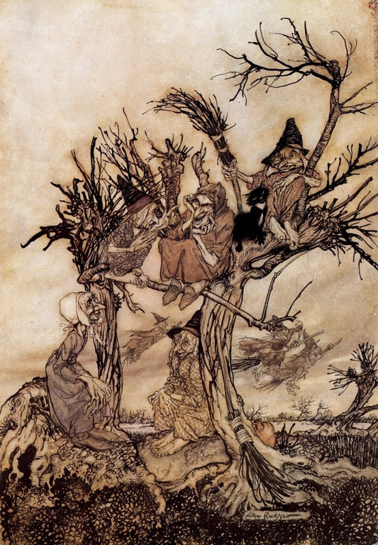 Arthur Rackham (1867-1939) - The Witches' meeting 1930 | Dimensions 4113 x 5922 pixels