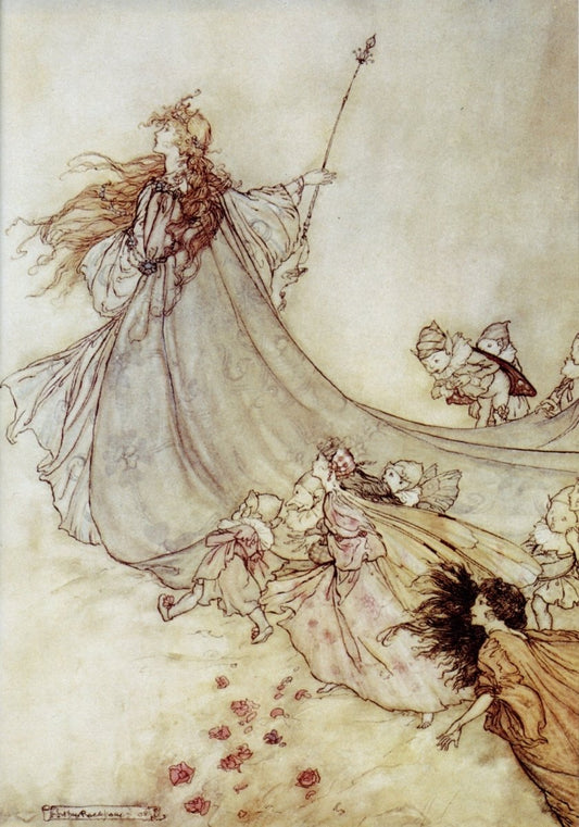 Arthur Rackham - Titania from a Midsummer Night's Dream 1908 | Dimensions 5580 x 7970 pixels