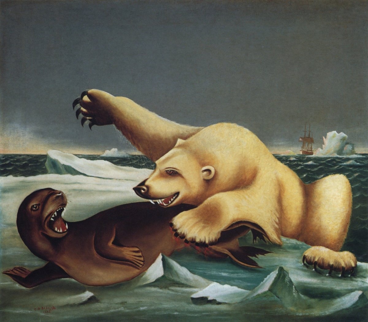 Charles Raleigh (1831-1925) - Law of the Wild 1881 | Dimensions 5208 x 4560 pixels