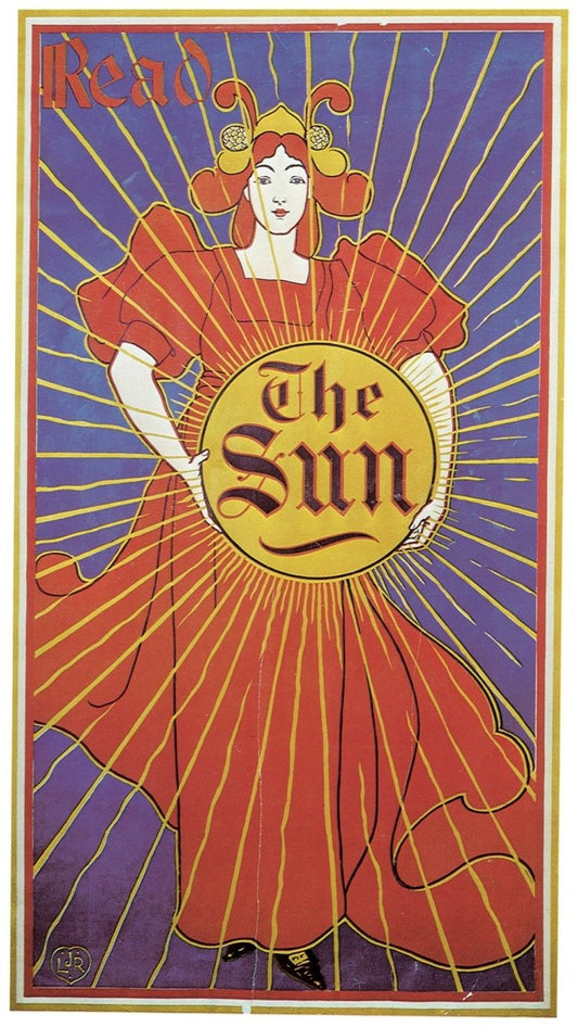 Louis Rhead (1858-1926) - The New York Sun 1895 | Dimensions 4725 x 8388 pixels