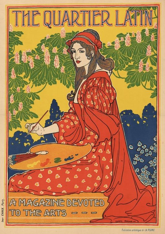 Louis Rhead (1858-1926) - The Quartier Latin c1893 | Dimensions 4410 x 6255 pixels