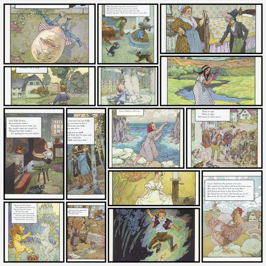 Mother Goose 1914 - Frederick Richardson (1862-1937) | A snapshot of some of the images