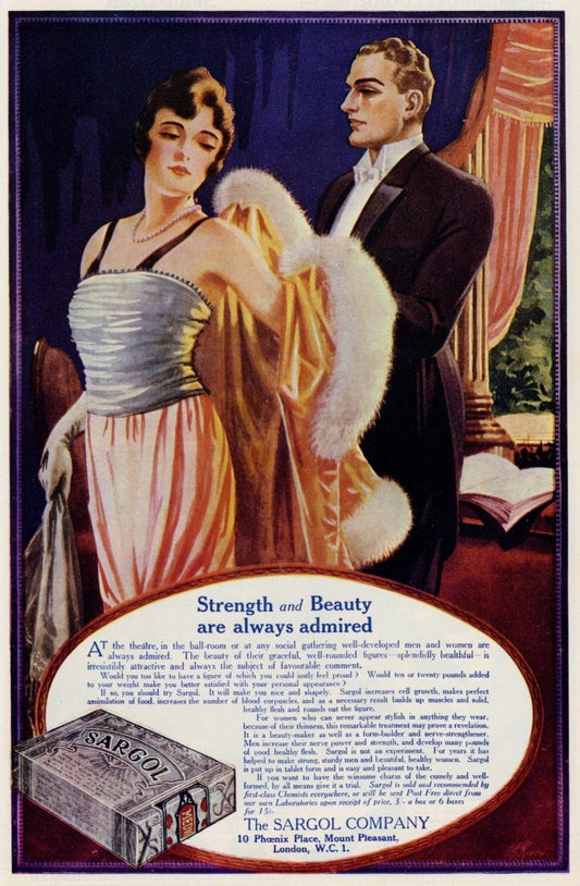 Rixon - Advert for Sargol Company Body-shaping Compound 1919 | Dimensions 5115 x 7810 pixels