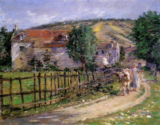 Theodore Robinson (1852-1896) - Road by the Mill 1892 | Dimensions 5136 x 4040 pixels