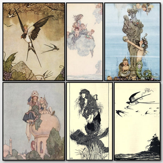 Hans Anderson's Fairy Tales 1913 - W. Heath Robinson | A snapshot of some of the images
