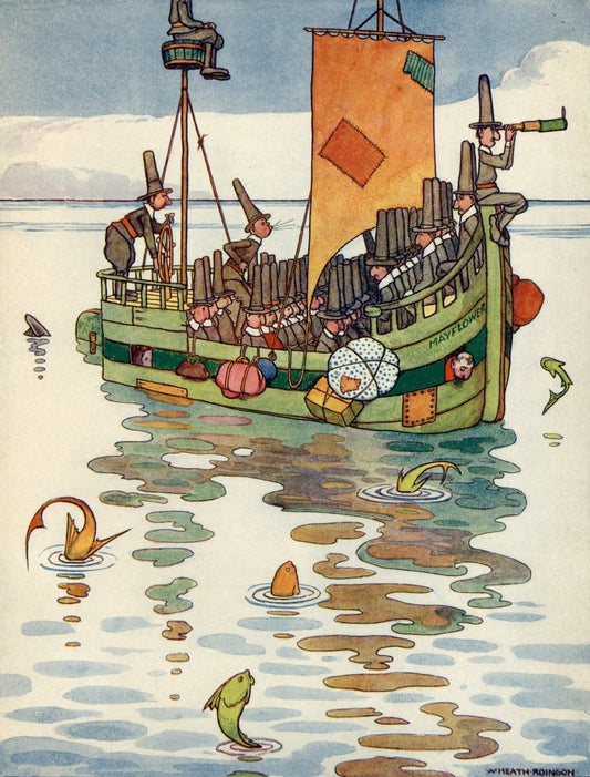 Monarchs of Merrie England IV 1932 - W. Heath Robinson | Dimensions 4230 x 5559 pixels