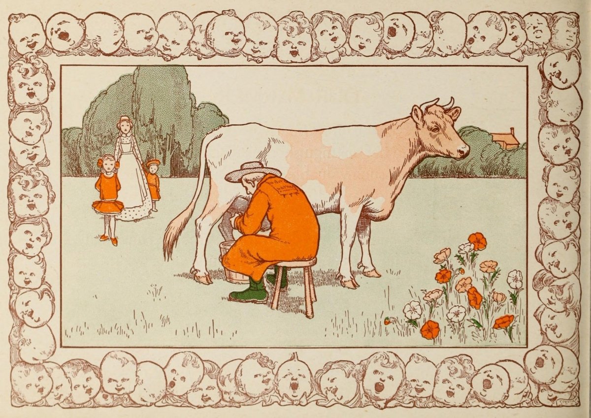 The Tale of our Cow, 1909 - W. Heath Robinson - 10 images | Dimensions 2925 x 2069 pixels