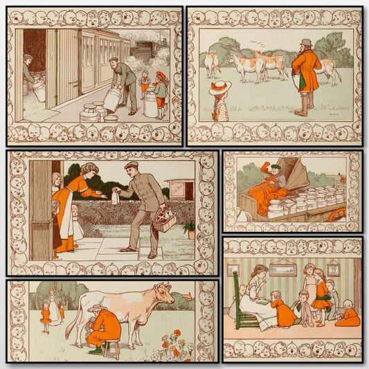 The Tale of our Cow, 1909 - W. Heath Robinson - 10 images | A snapshot of some of the images