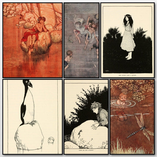 The Water-Babies, 1915 - W. Heath Robinson - 64 images | A snapshot of some of the images