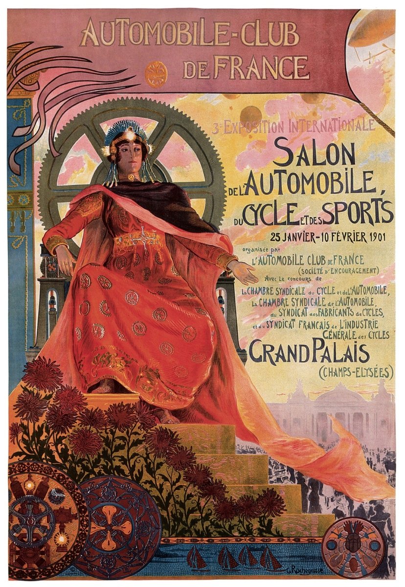 Georges Rochegrosse - Automobile-Club de France 1901 | Dimensions 4725 x 6846 pixels