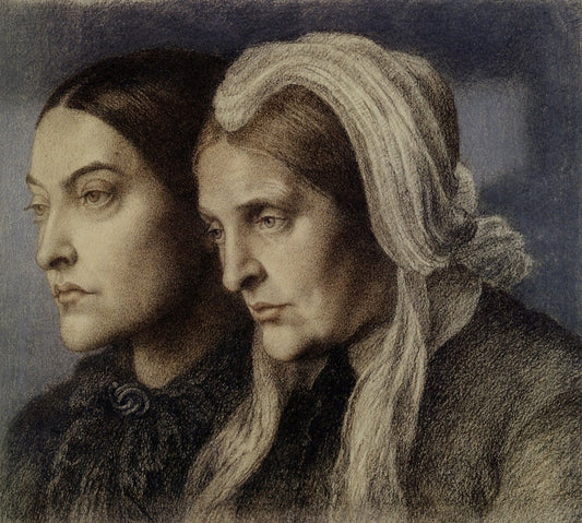 Dante Gabriel Rossetti - Christina & Francis Rossetti 1877 | Dimensions 4980 x 4476 pixels